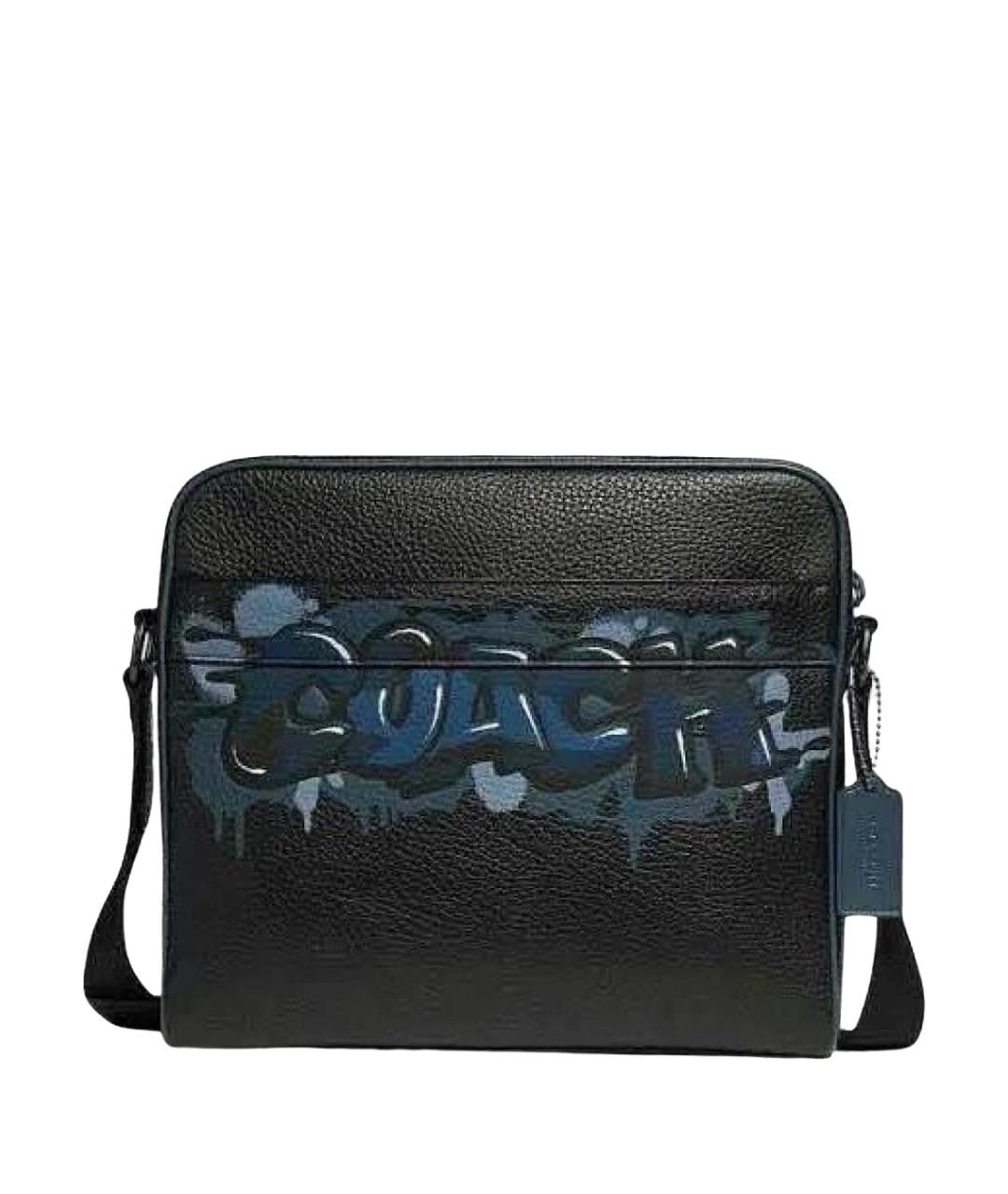 COACH Черная сумка на плечо из искусственной кожи, фото 1