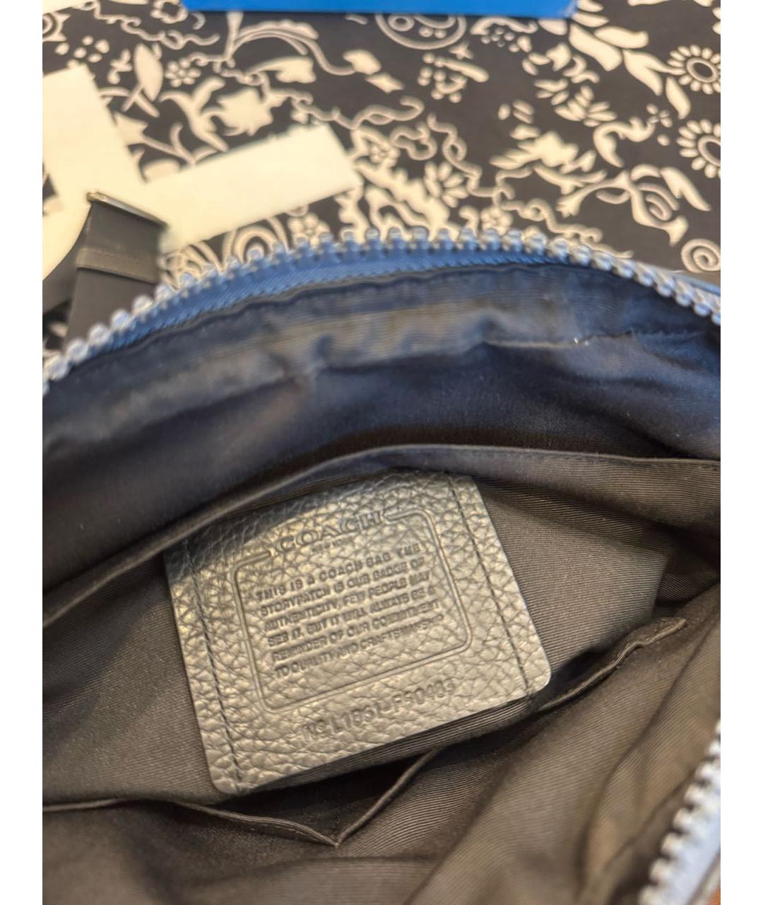 COACH Черная сумка на плечо из искусственной кожи, фото 4