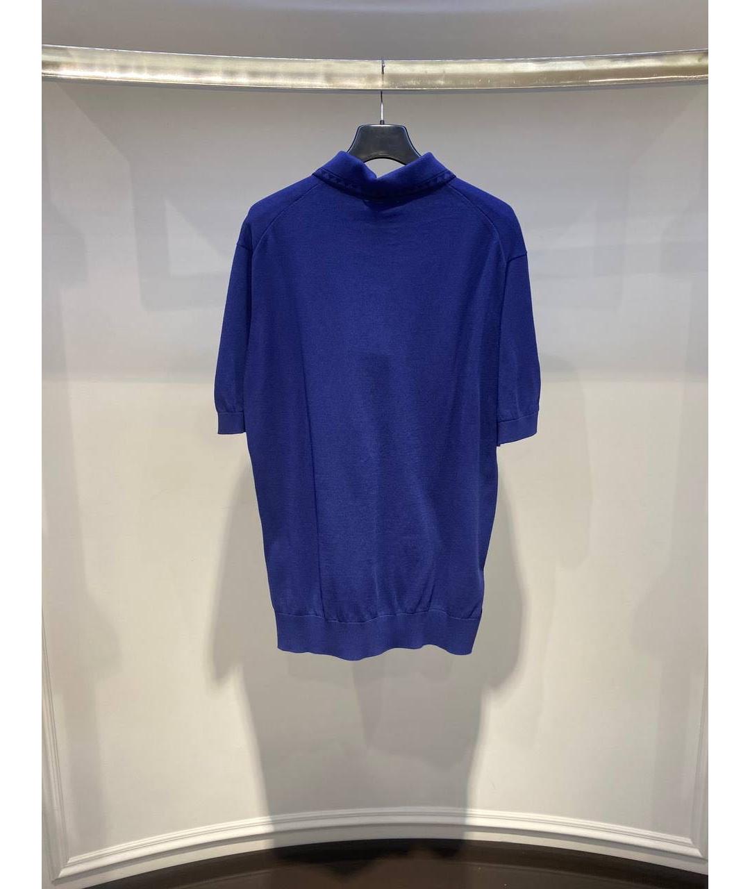 ETRO Синее поло с коротким рукавом, фото 2