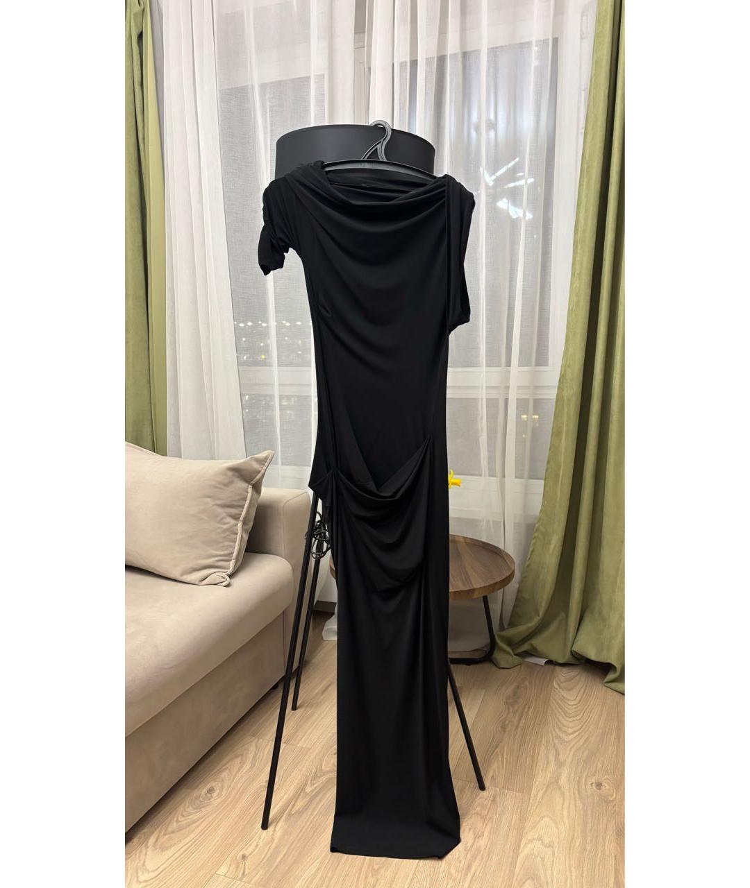 JACQUEMUS Черное вискозное вечернее платье, фото 2