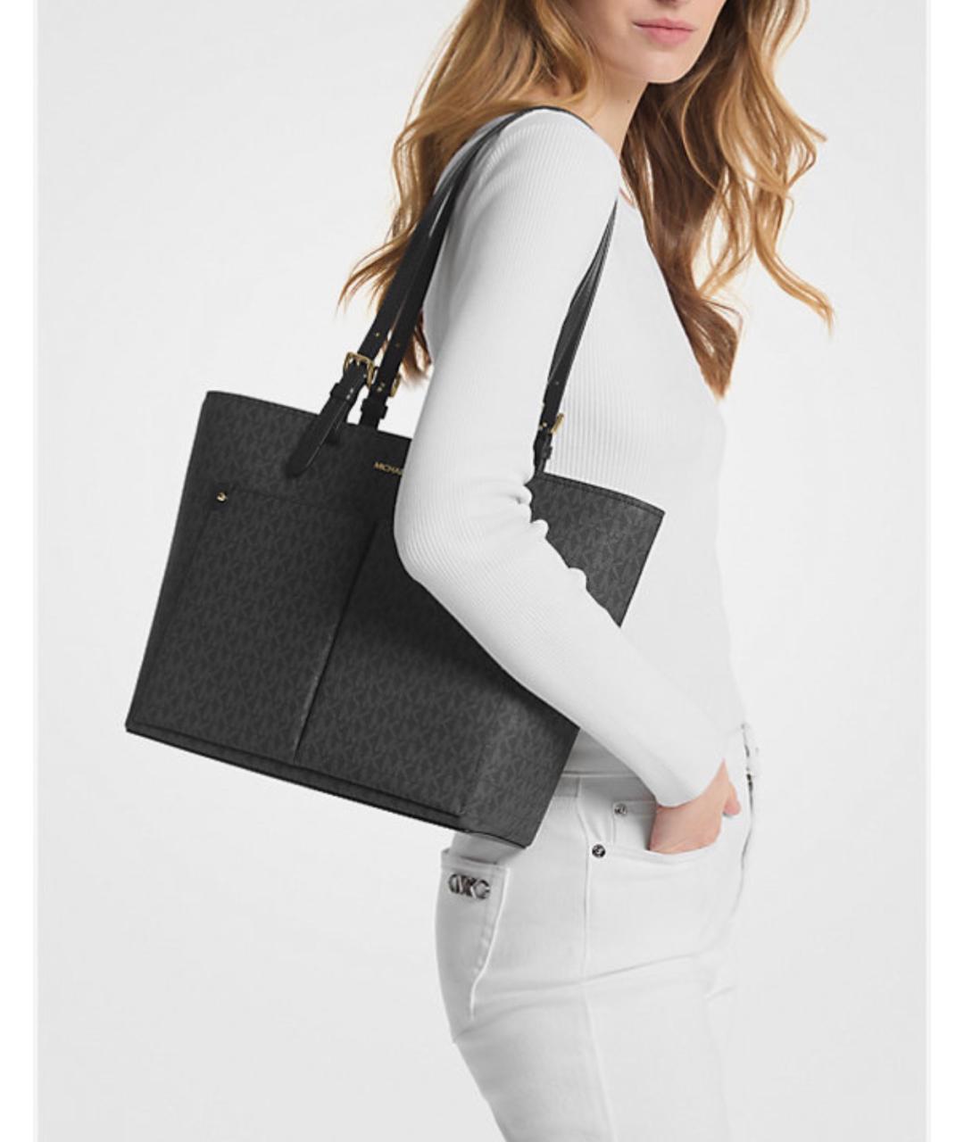 MICHAEL KORS Черная сумка тоут, фото 8