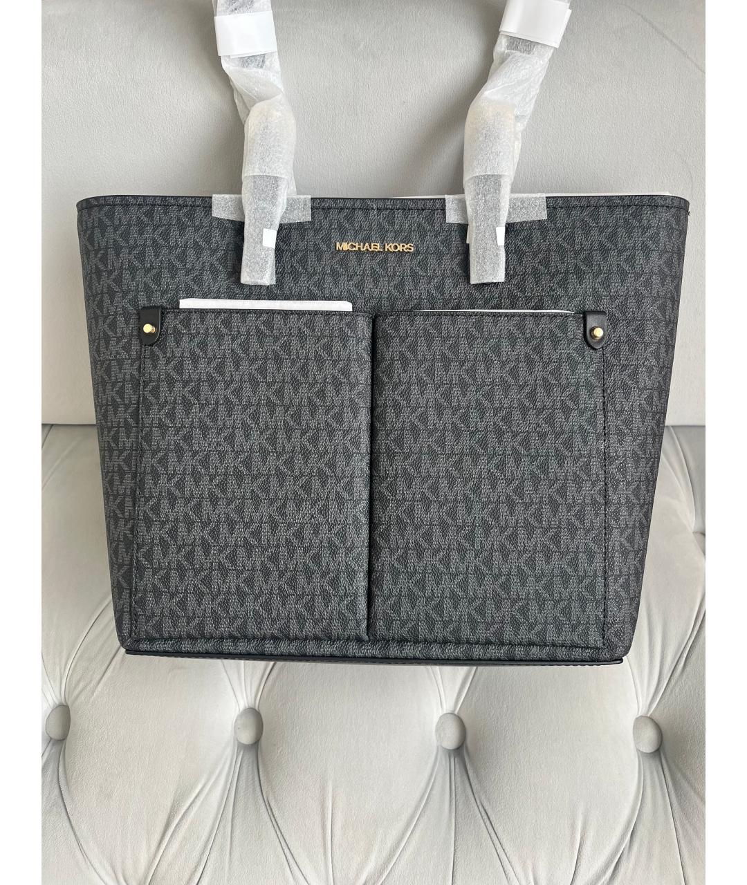 MICHAEL KORS Черная сумка тоут, фото 7