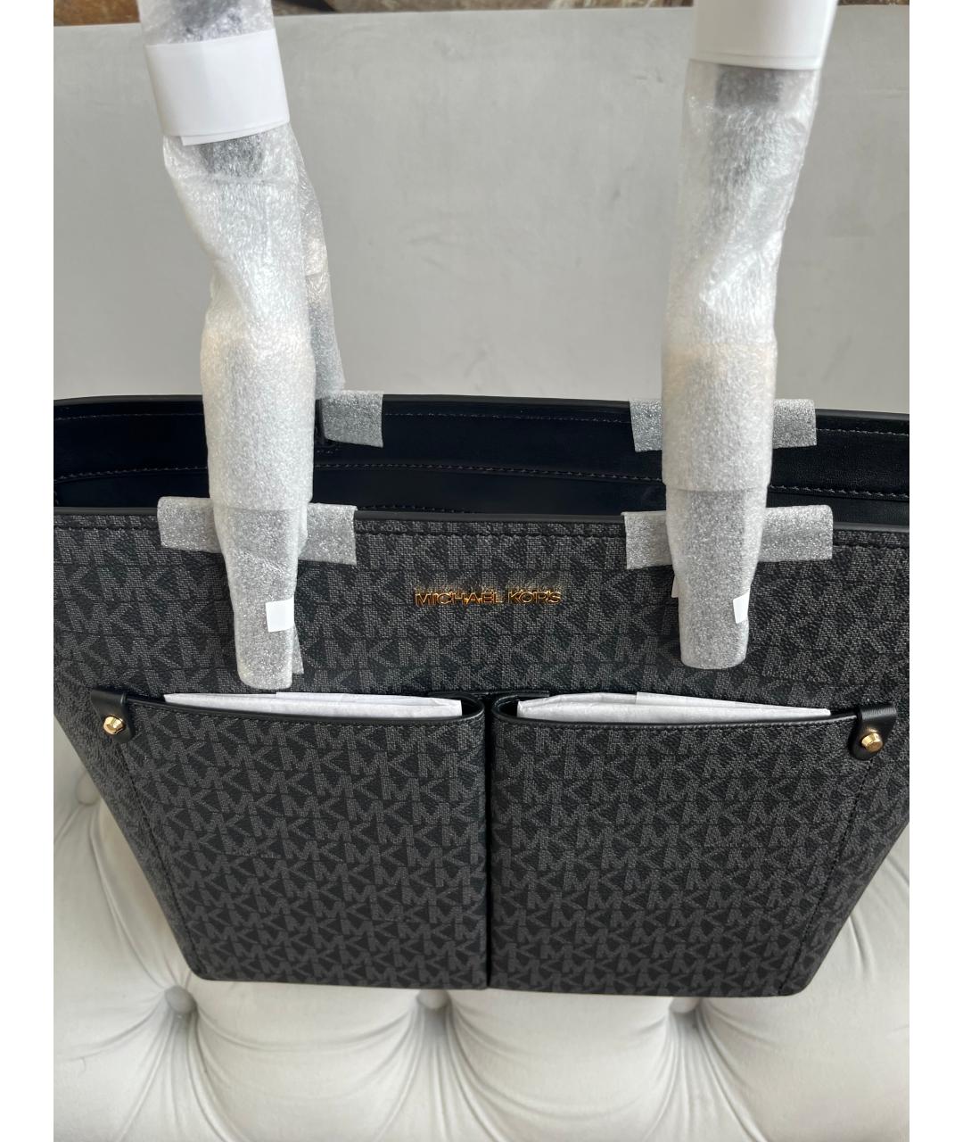 MICHAEL KORS Черная сумка тоут, фото 2