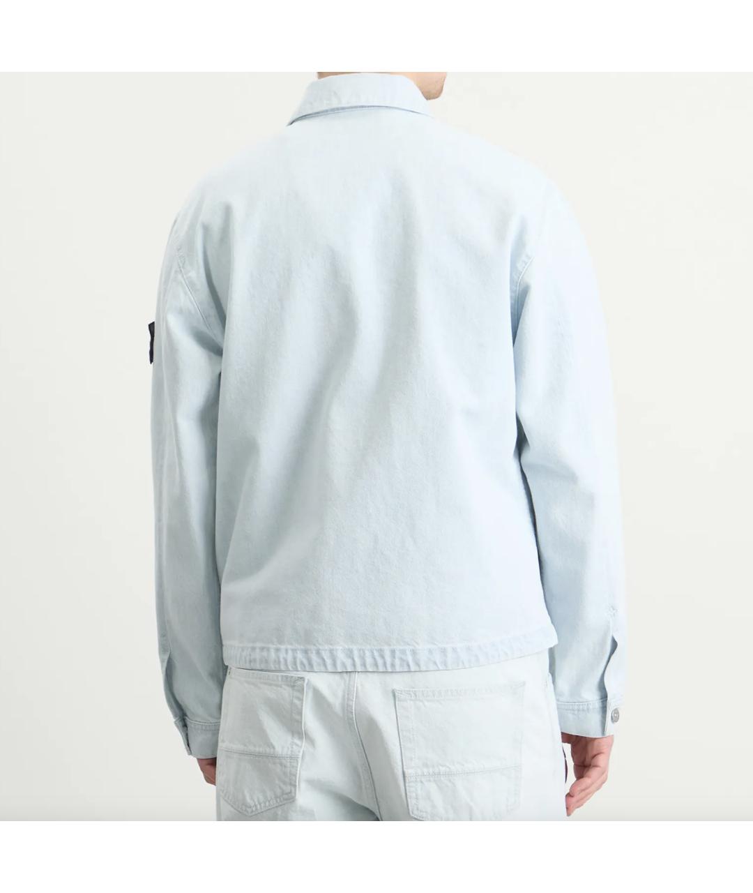 STONE ISLAND Голубая хлопковая куртка, фото 3