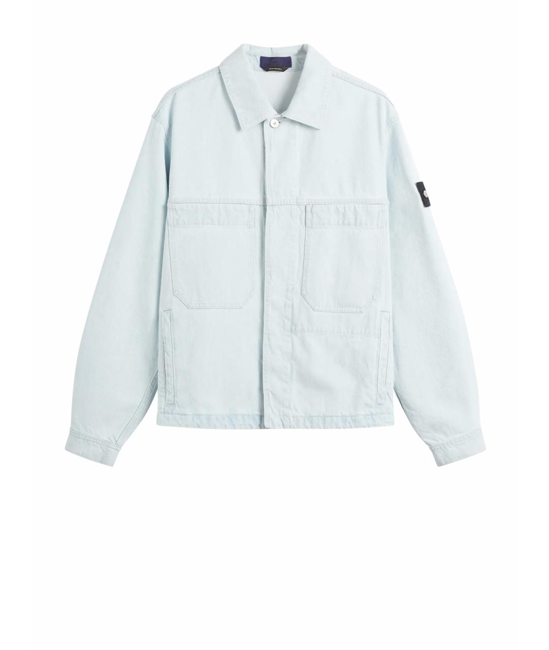 STONE ISLAND Голубая хлопковая куртка, фото 1