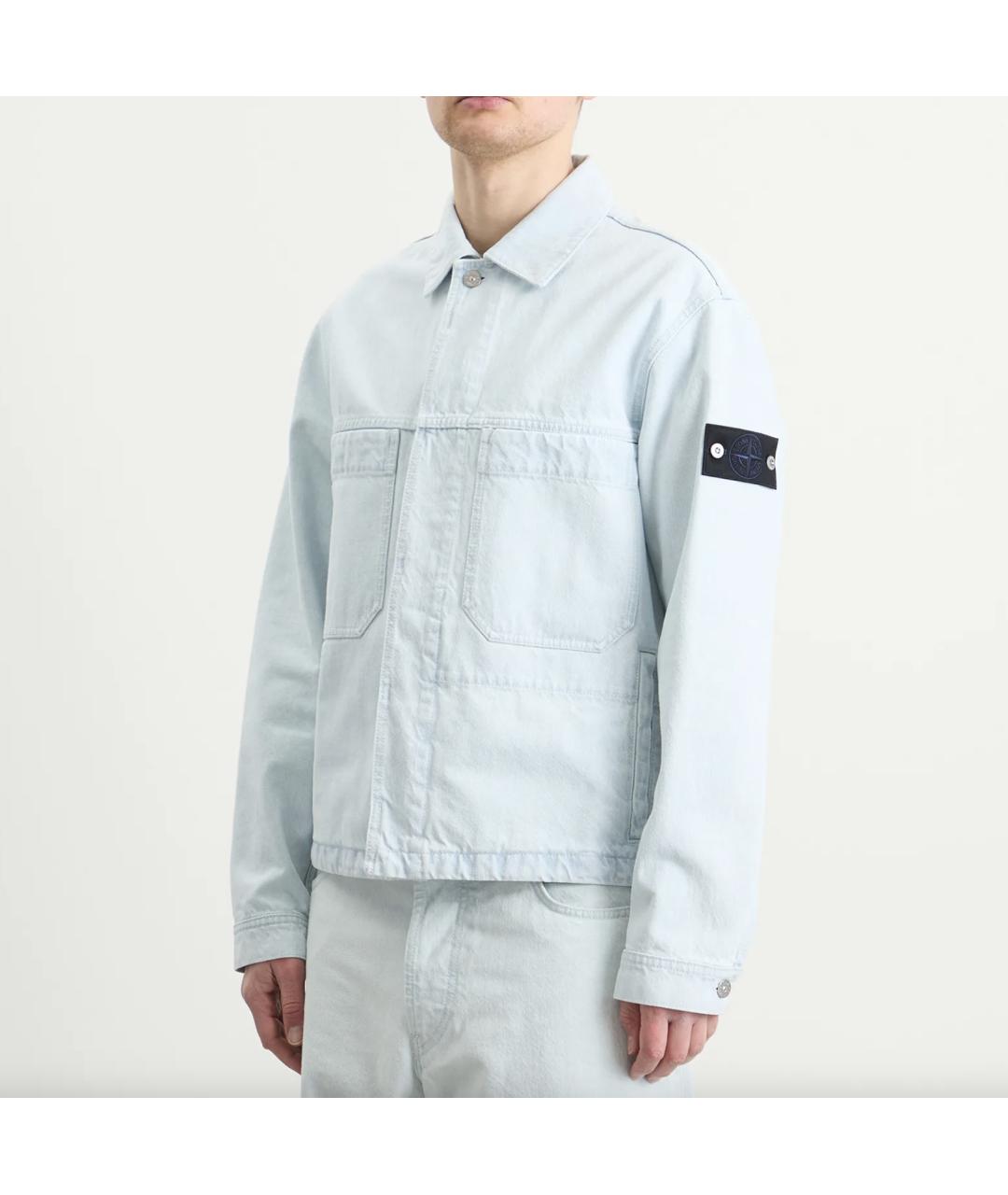 STONE ISLAND Голубая хлопковая куртка, фото 2