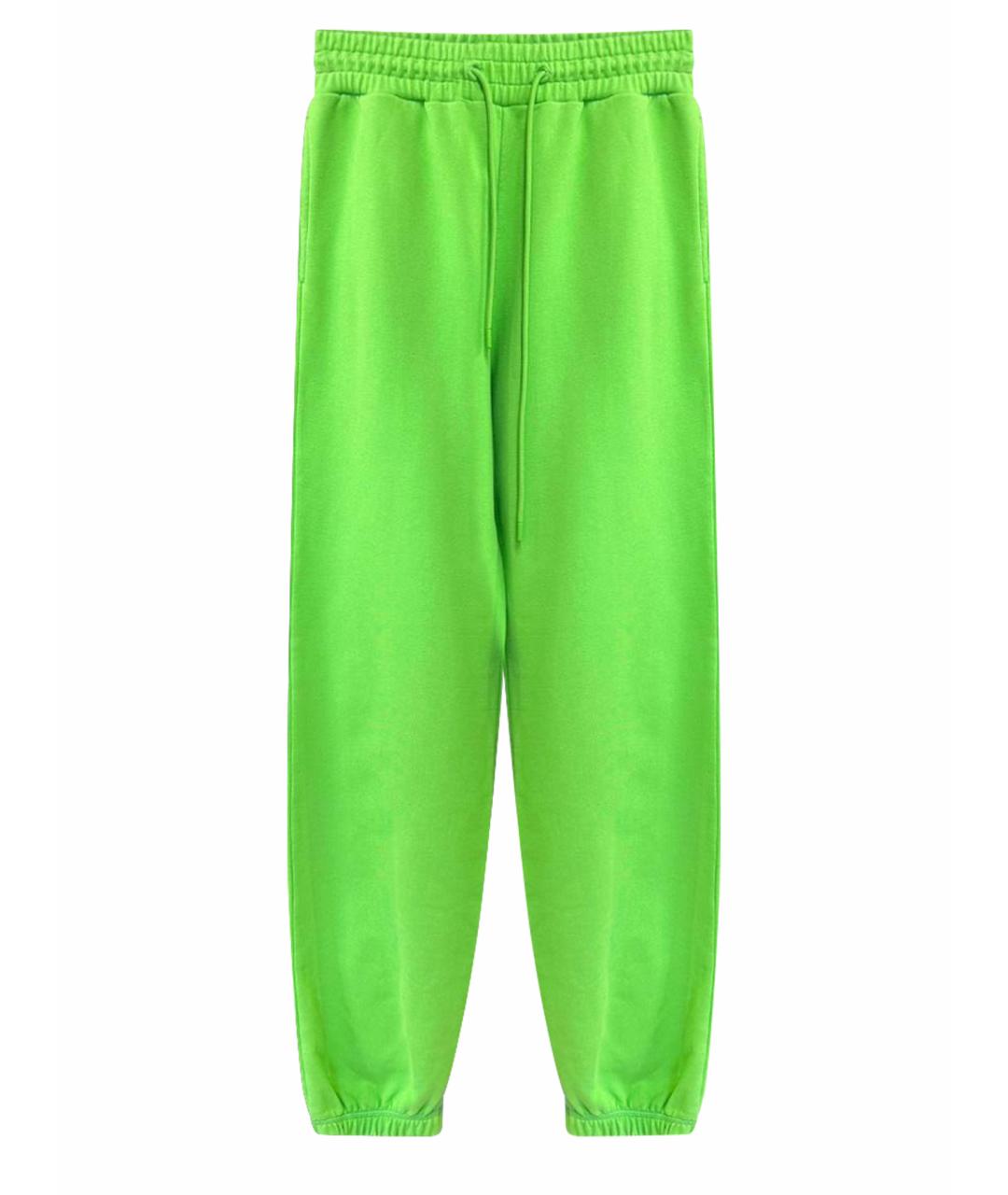 MSGM Зеленые хлопковые прямые брюки, фото 1