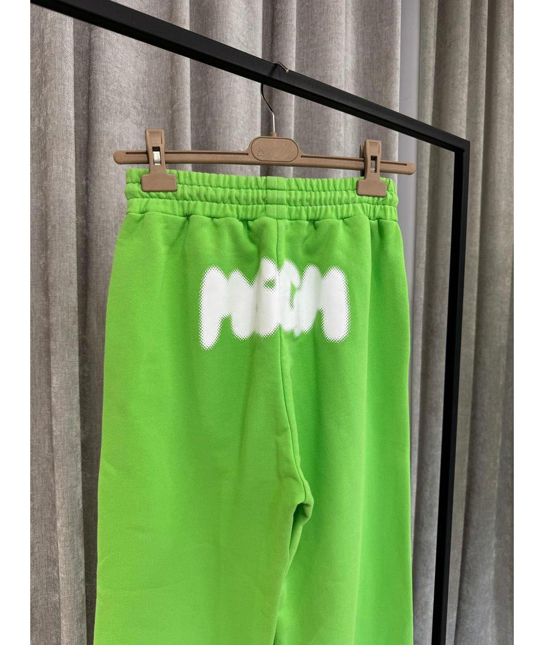 MSGM Зеленые хлопковые прямые брюки, фото 2