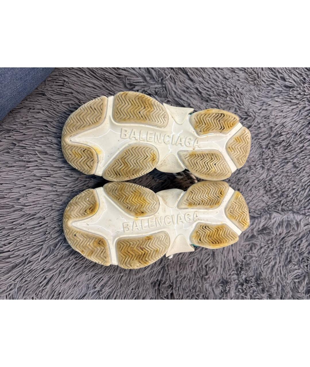 BALENCIAGA Бирюзовые текстильные кроссовки, фото 6