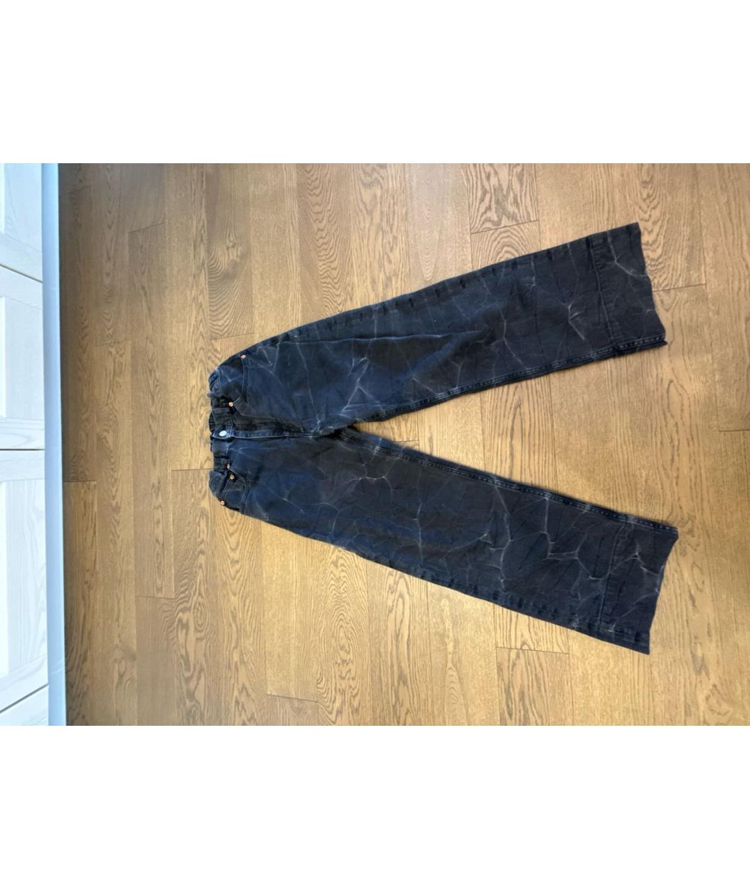 MM6 MAISON MARGIELA Антрацитовые хлопковые детские джинсы, фото 9