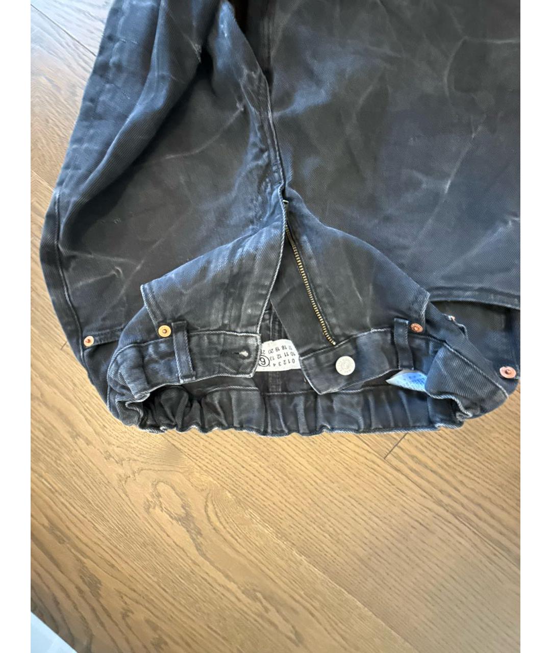 MM6 MAISON MARGIELA Антрацитовые хлопковые детские джинсы, фото 3