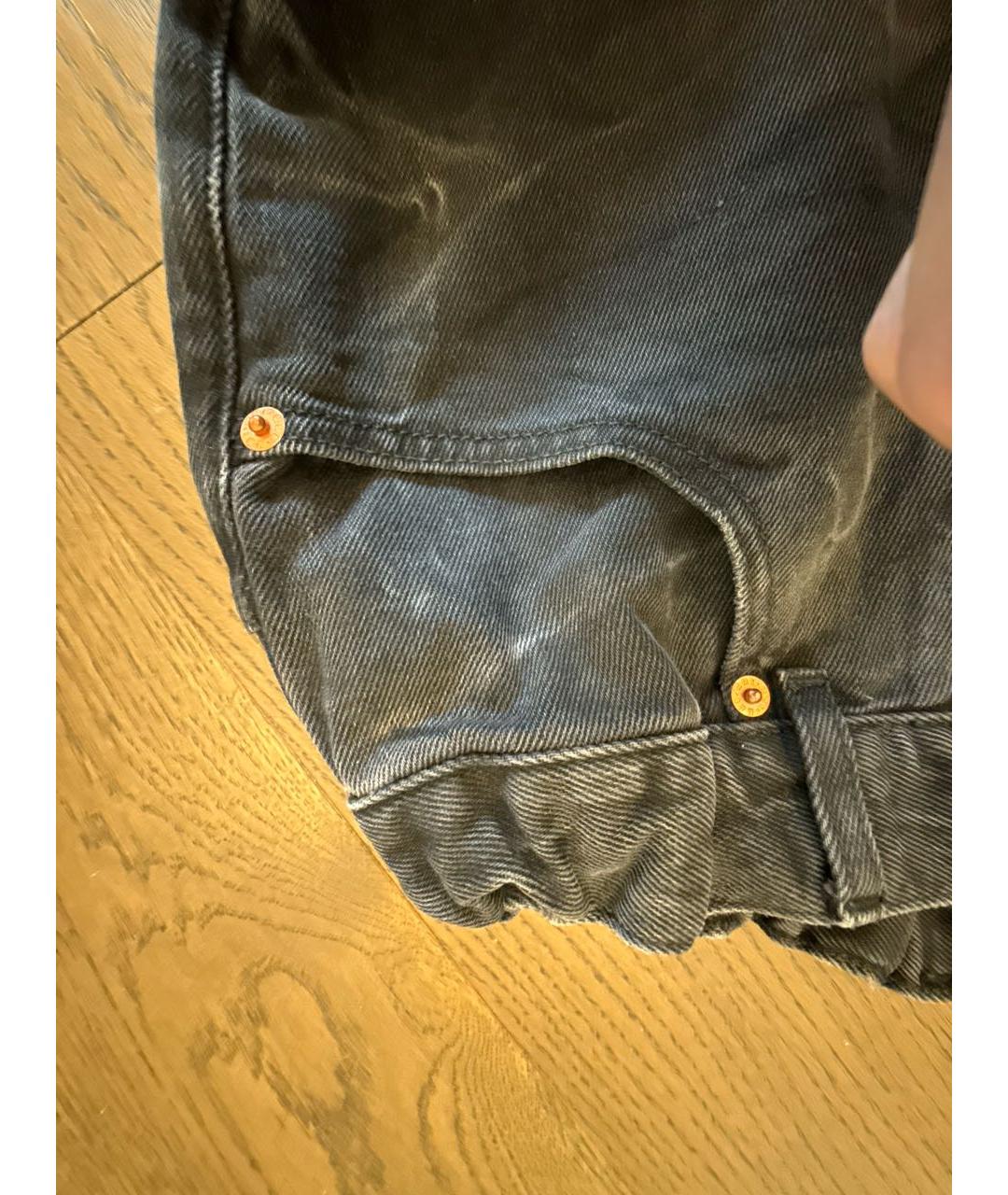 MM6 MAISON MARGIELA Антрацитовые хлопковые детские джинсы, фото 4