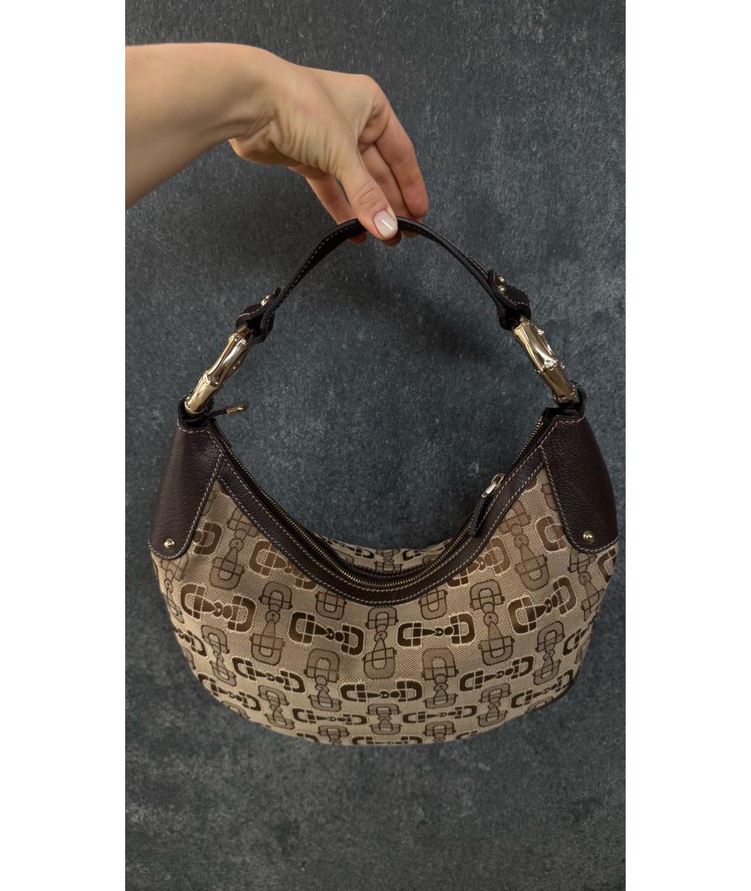 GUCCI Бежевая сумка с короткими ручками, фото 9