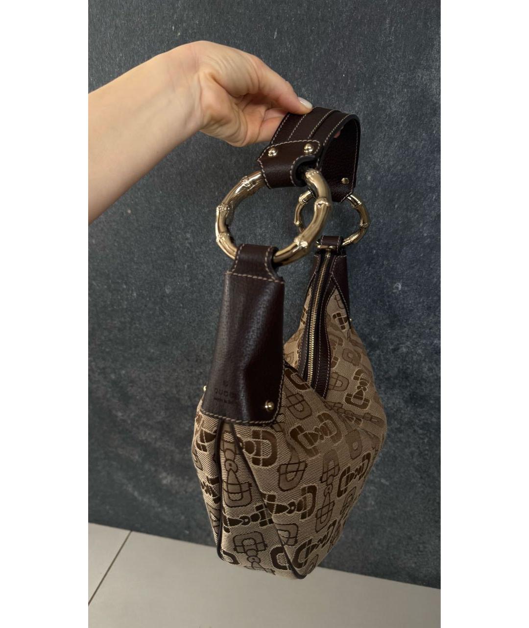 GUCCI Бежевая сумка с короткими ручками, фото 4