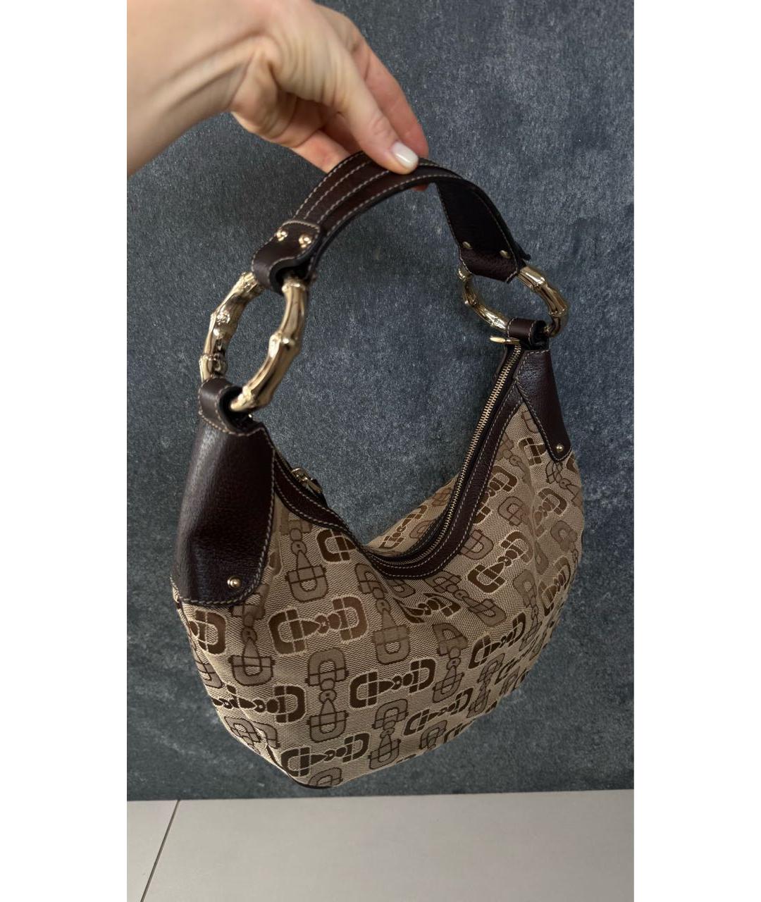 GUCCI Бежевая сумка с короткими ручками, фото 6