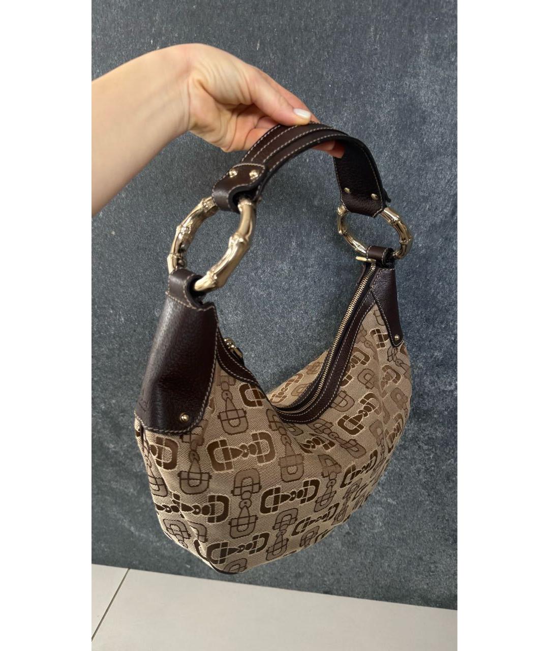 GUCCI Бежевая сумка с короткими ручками, фото 5