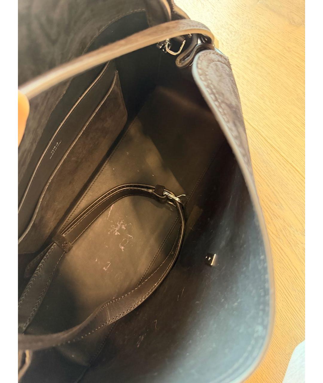 TOTEME Коричневая замшевая сумка через плечо, фото 3