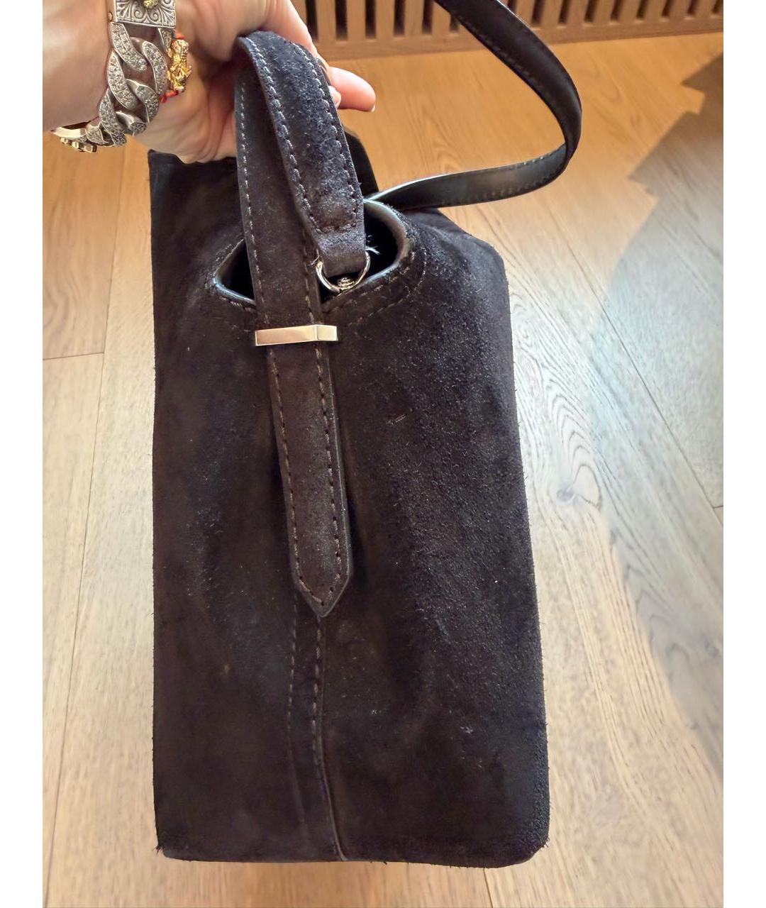 TOTEME Коричневая замшевая сумка через плечо, фото 2