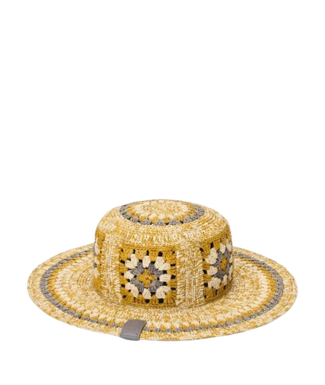 LOEWE Желтая соломенная шляпа, фото 1