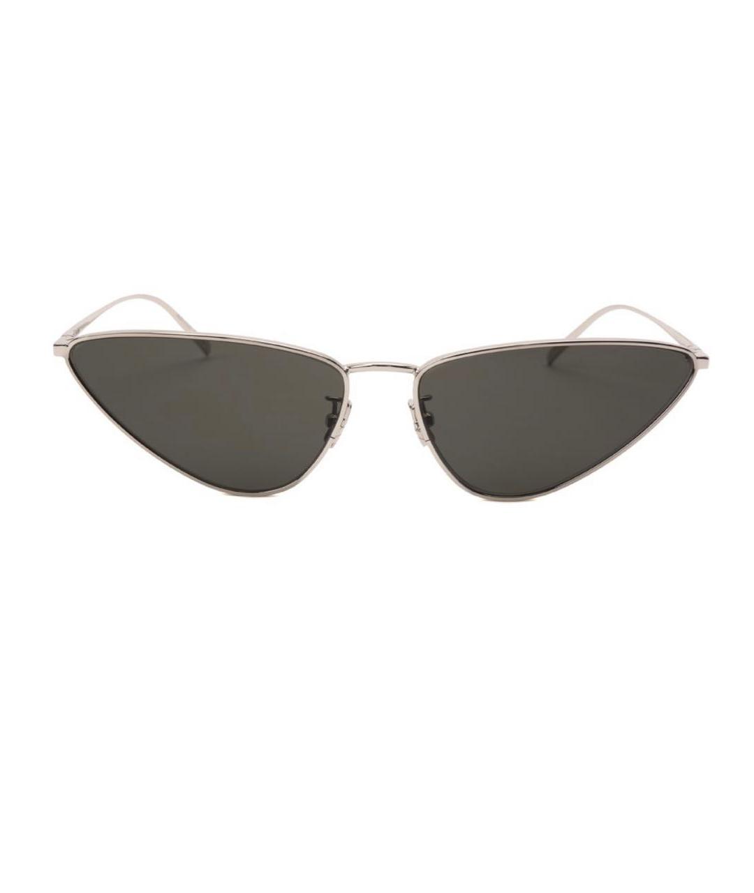 SAINT LAURENT Серебряные металлические солнцезащитные очки, фото 1
