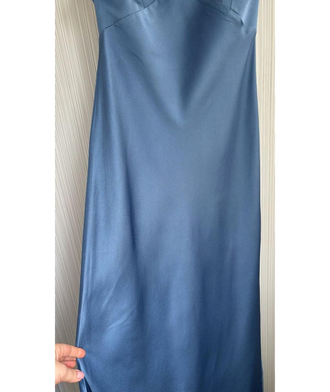 MAX MARA Голубое ацетатное вечернее платье, фото 3