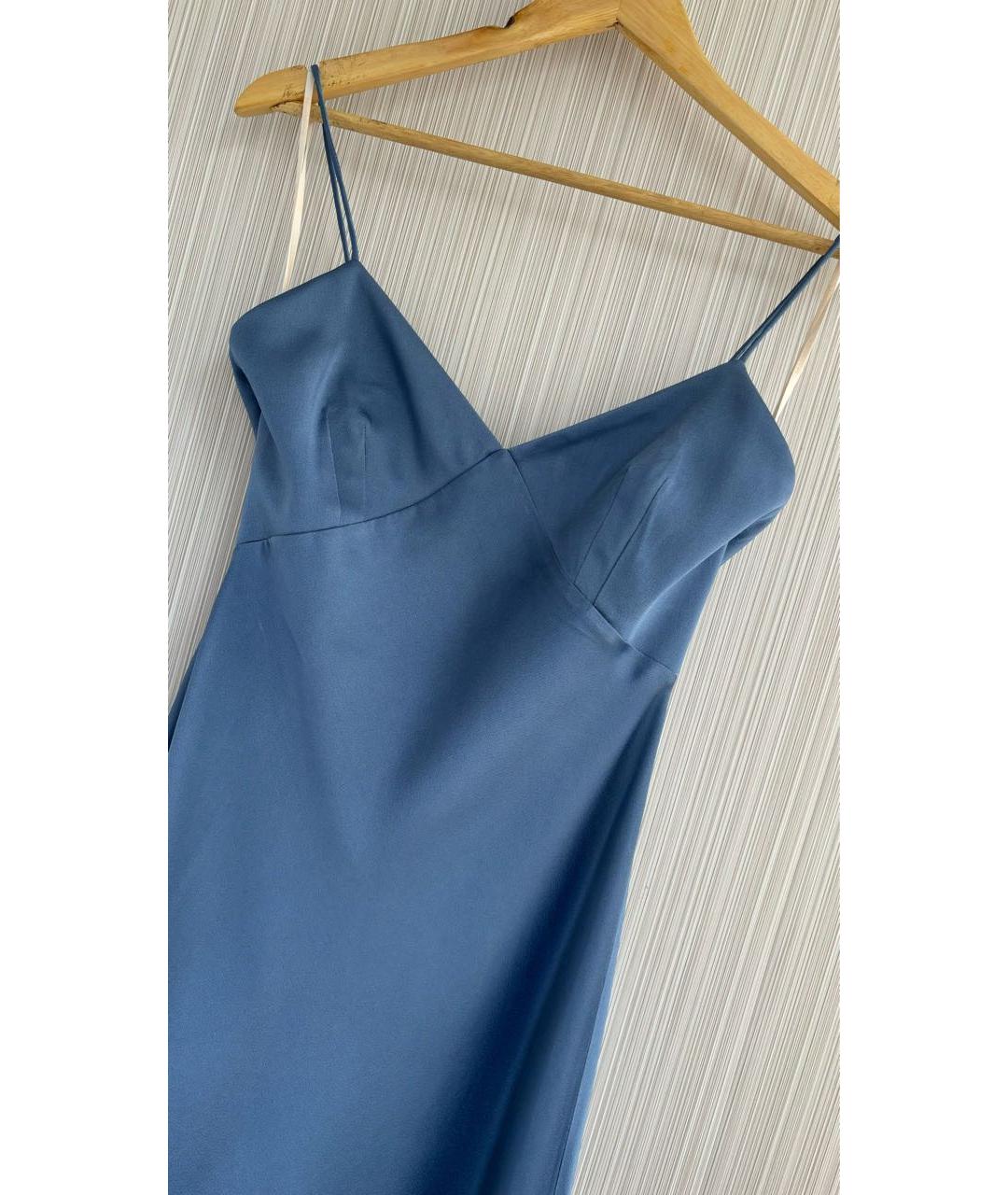 MAX MARA Голубое ацетатное вечернее платье, фото 4