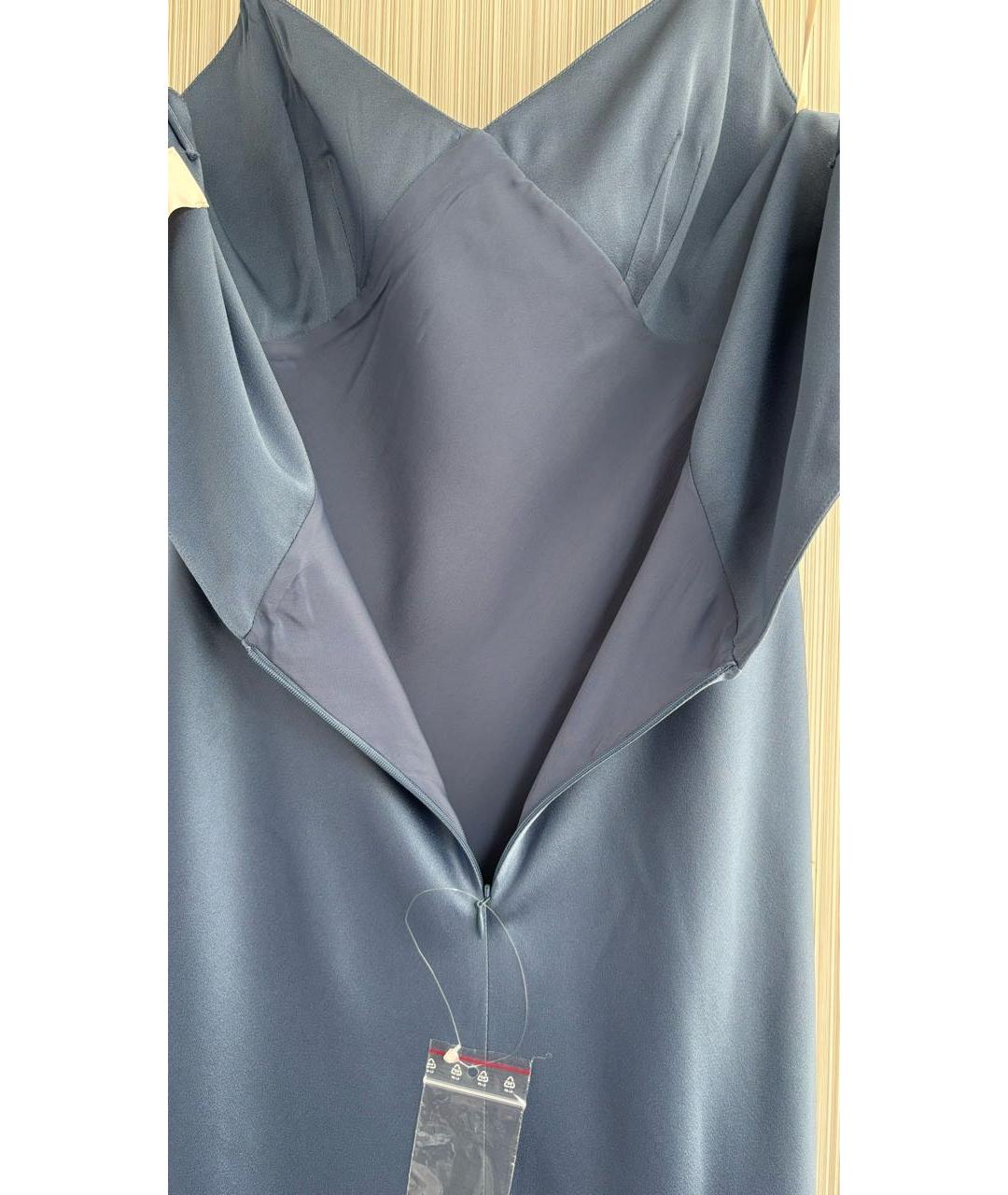 MAX MARA Голубое ацетатное вечернее платье, фото 8