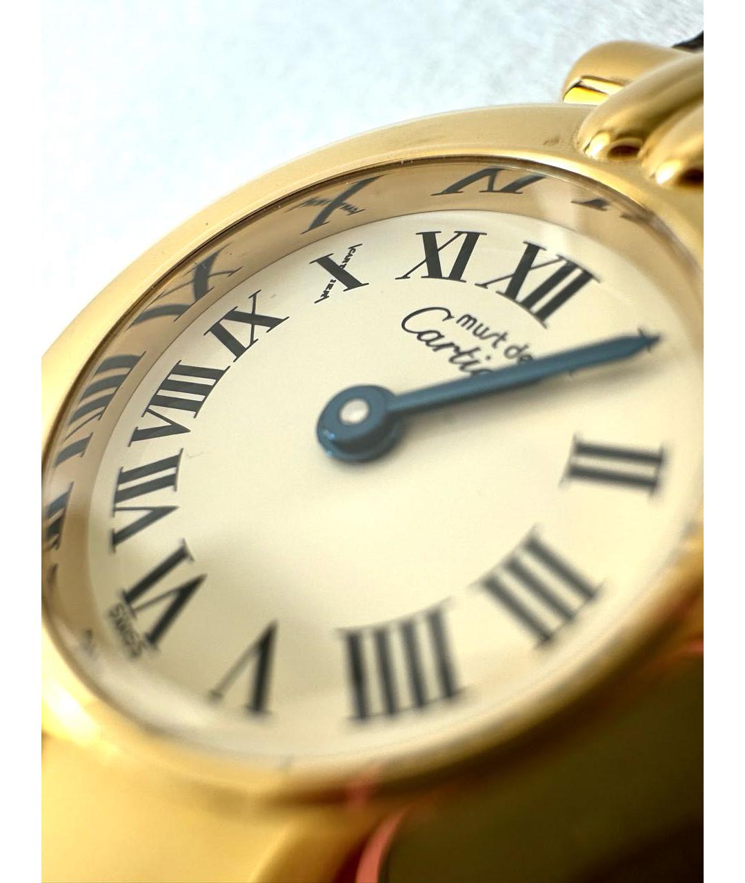 CARTIER Золотые позолоченные часы, фото 5