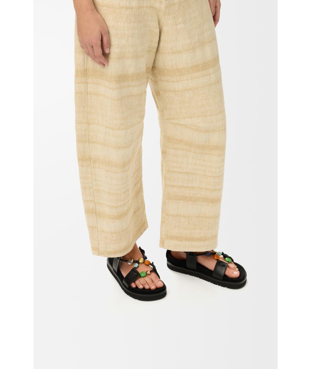 LOEWE Черные кожаные сандалии, фото 2