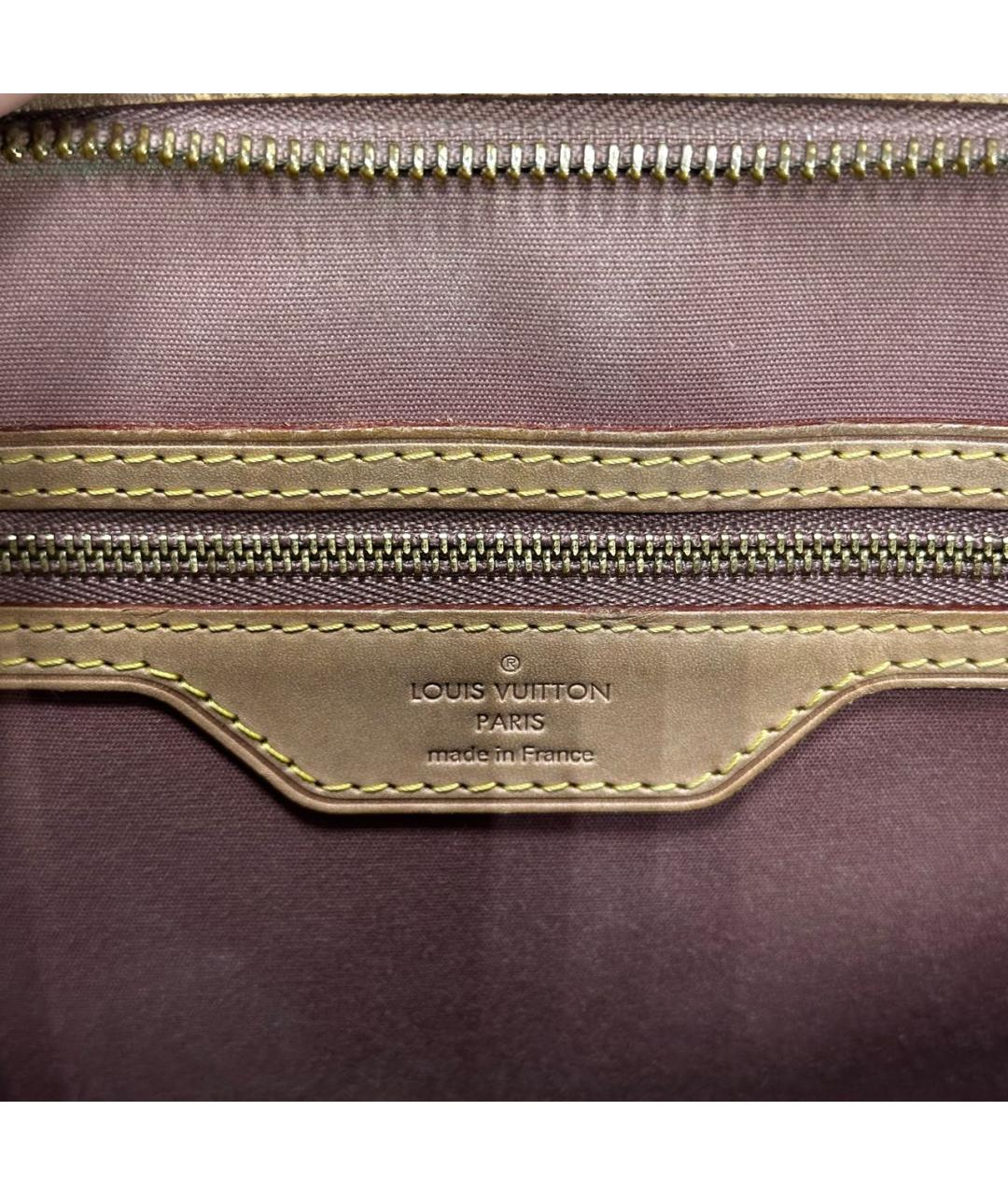 LOUIS VUITTON Коричневая сумка с короткими ручками из лакированной кожи, фото 7