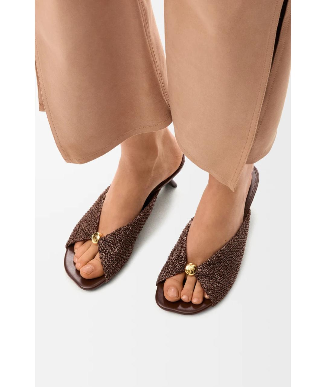 LOEWE Коричневые мюли, фото 3