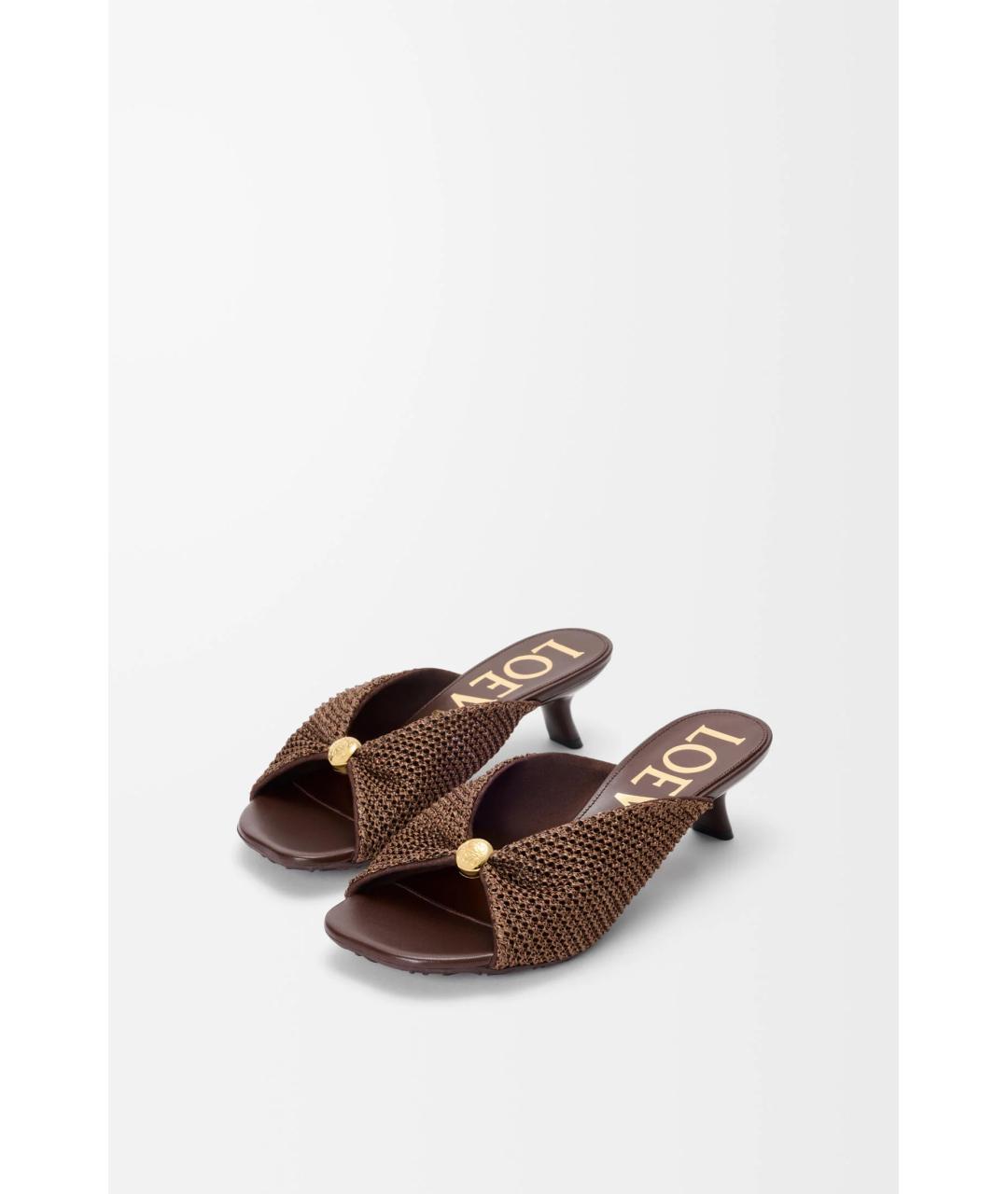 LOEWE Коричневые мюли, фото 2