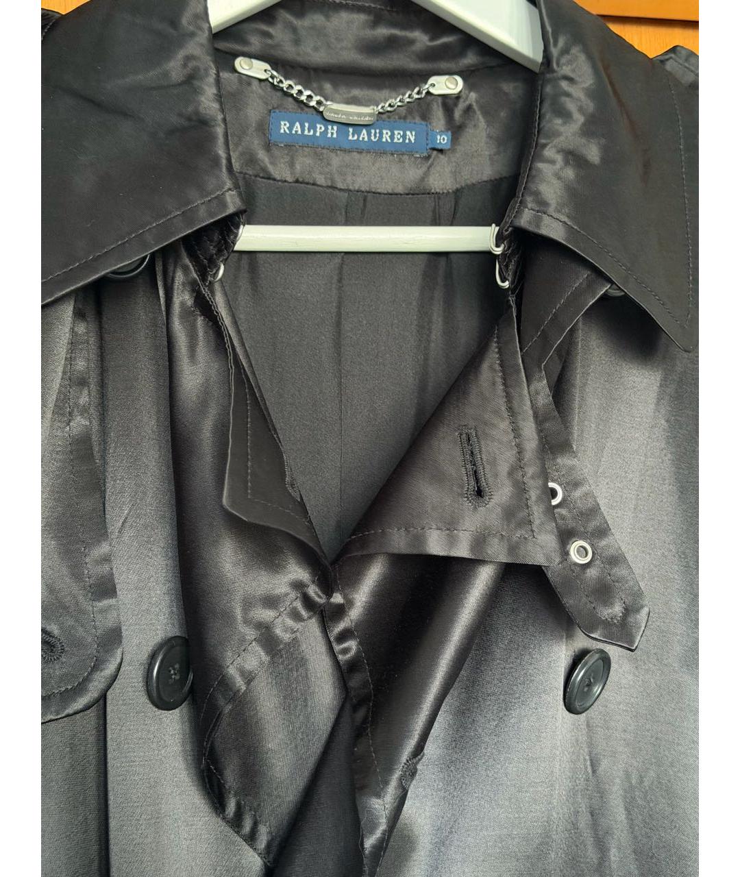 RALPH LAUREN Черное шелковое повседневное платье, фото 3