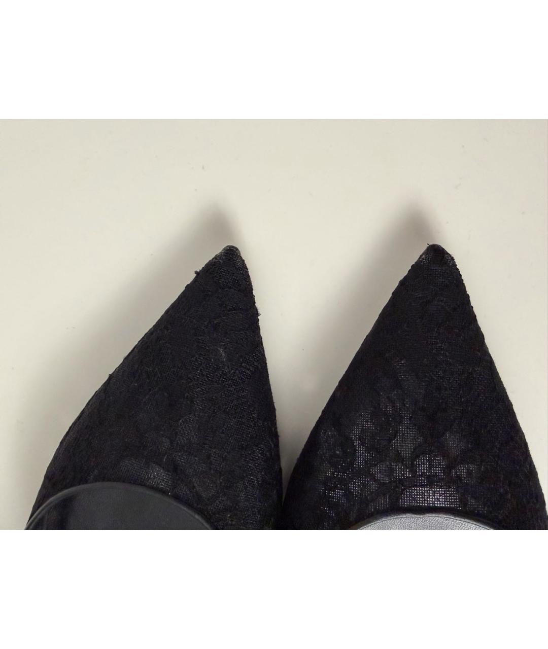 RENE CAOVILLA Черные текстильные туфли, фото 8