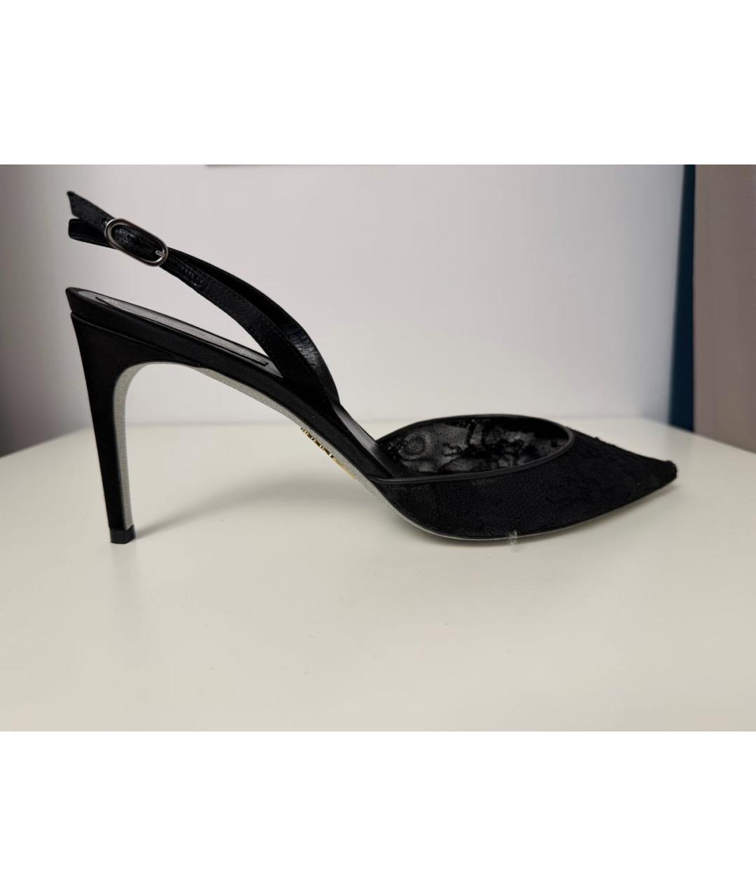 RENE CAOVILLA Черные текстильные туфли, фото 9