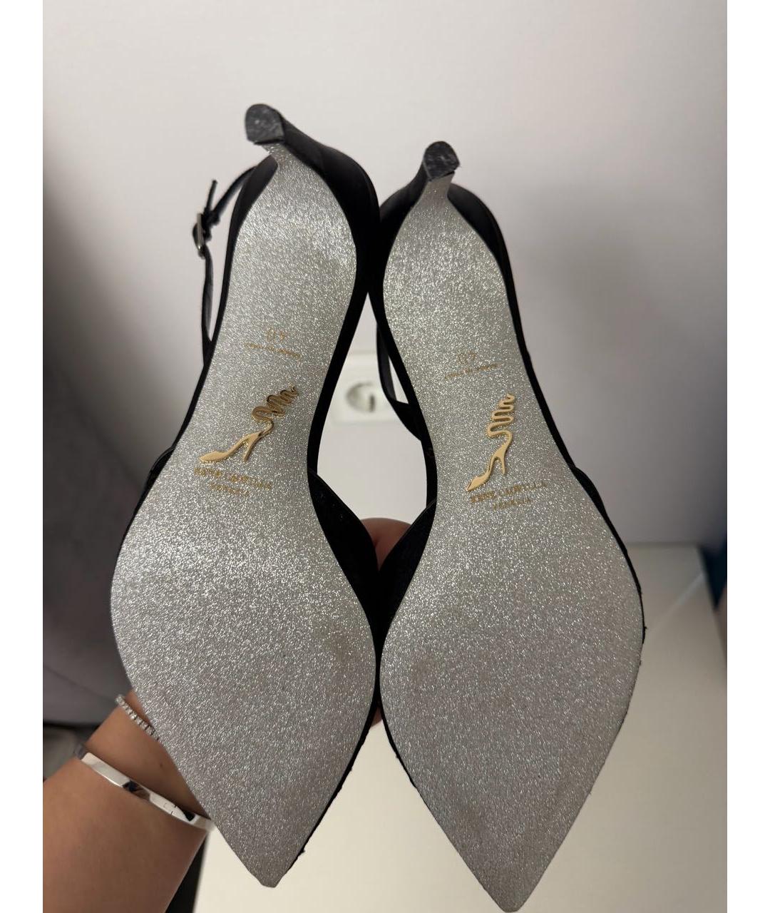 RENE CAOVILLA Черные текстильные туфли, фото 6