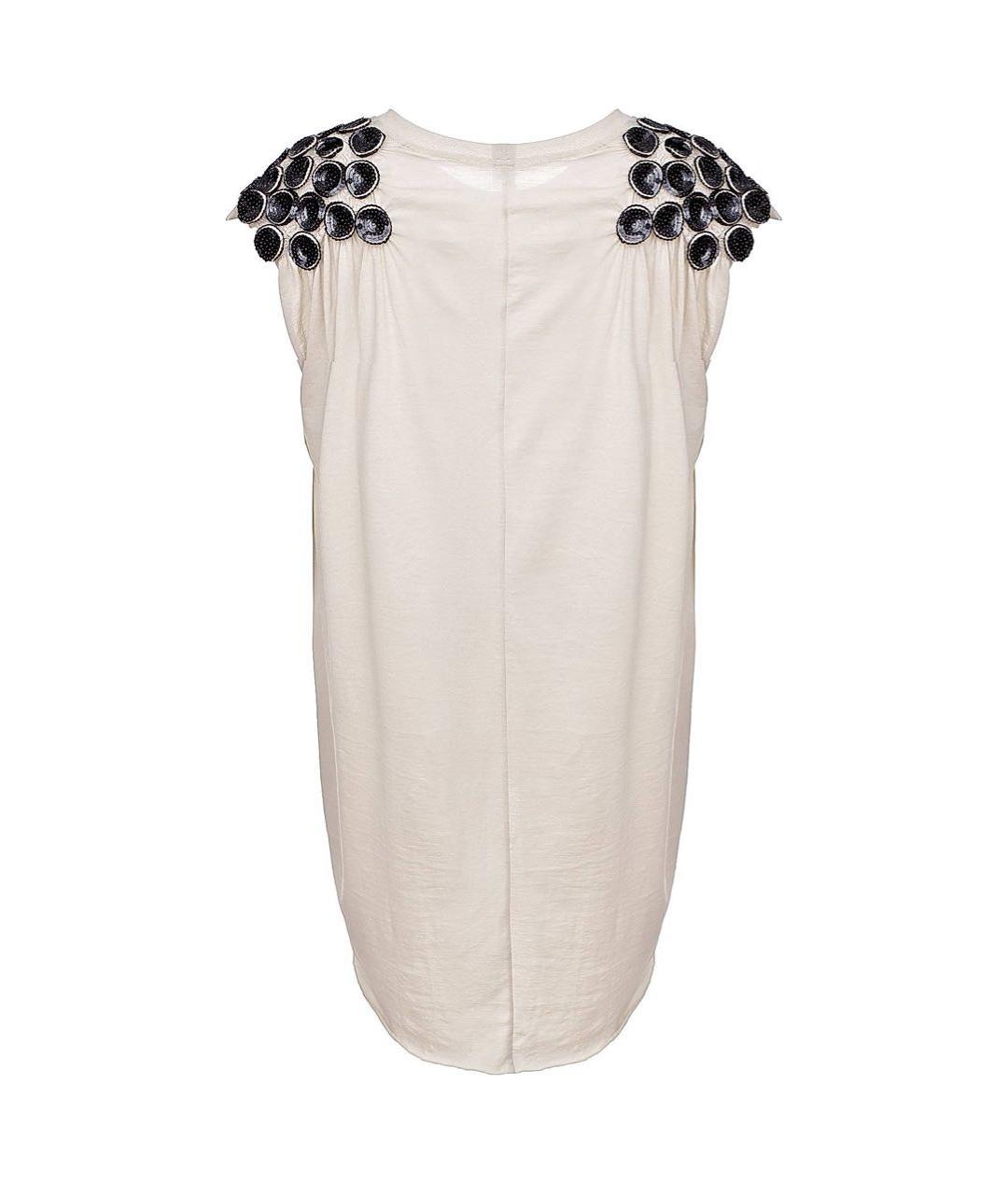 NUDE Бежевая хлопковая футболка, фото 2