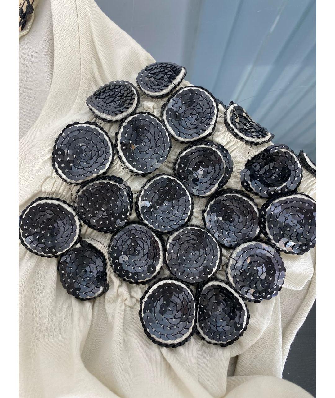 NUDE Бежевая хлопковая футболка, фото 4