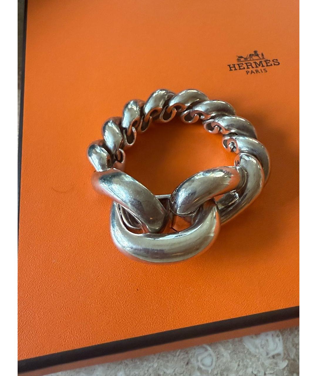 HERMES Серебрянный серебряный браслет, фото 4