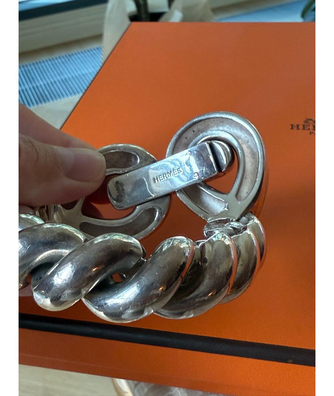 HERMES Серебрянный серебряный браслет, фото 2