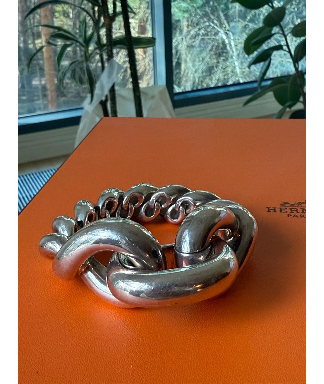 HERMES Серебрянный серебряный браслет, фото 7