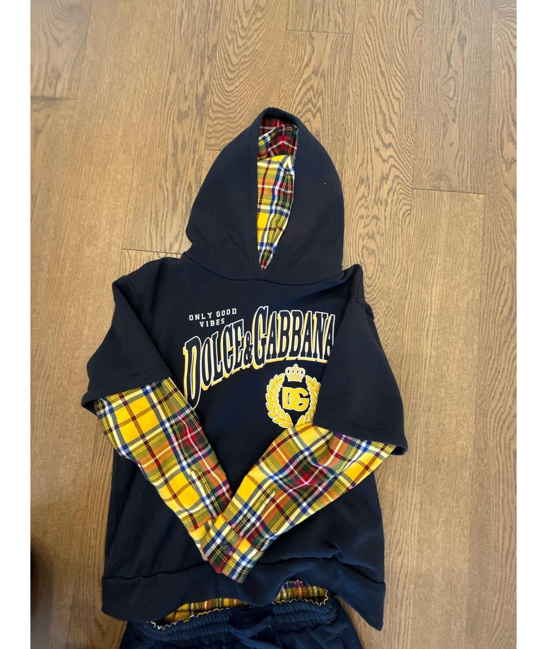 DOLCE&GABBANA Черный хлопковый комплект, фото 3