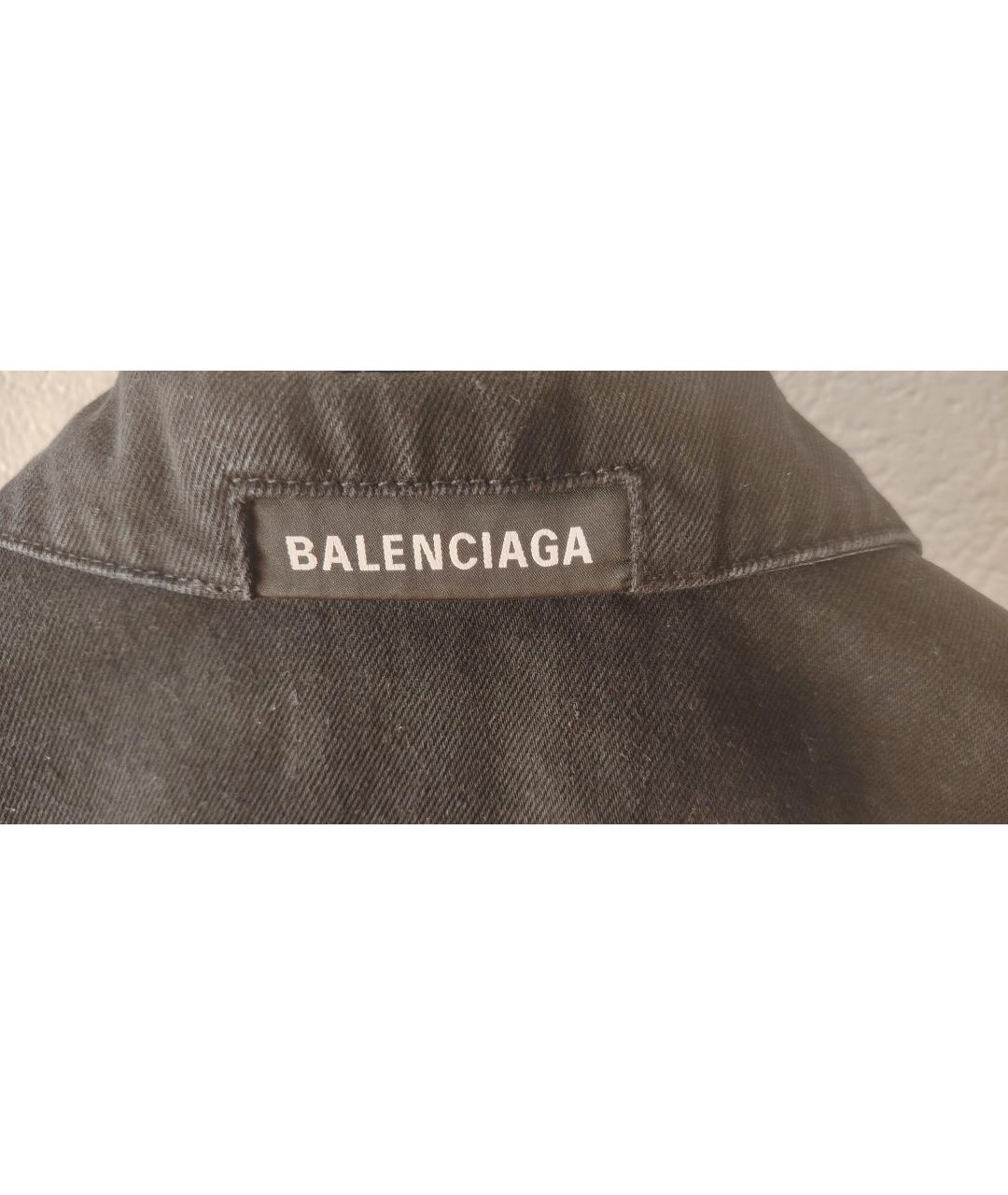 BALENCIAGA Черный деним жакет/пиджак, фото 4