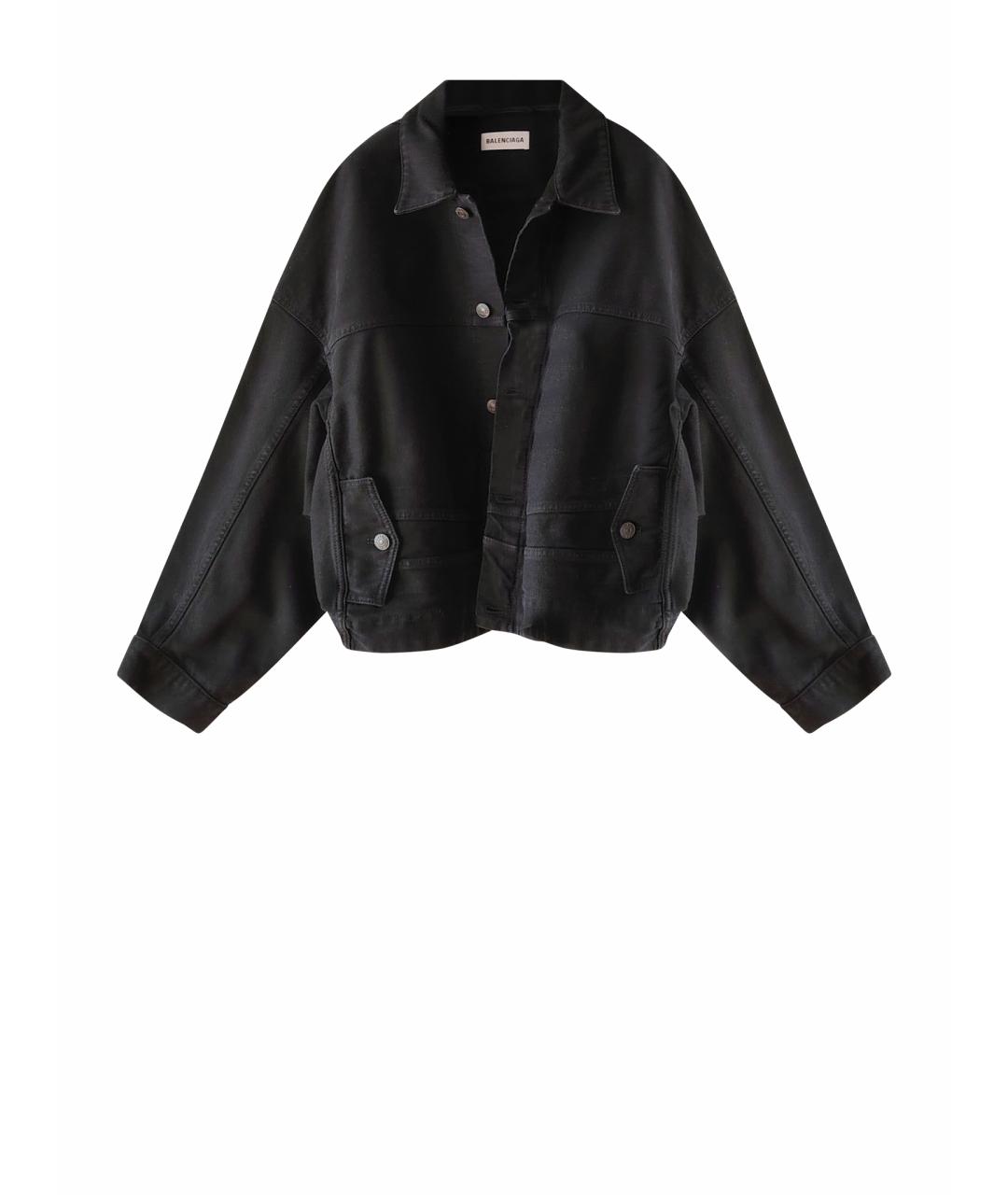 BALENCIAGA Черный деним жакет/пиджак, фото 1