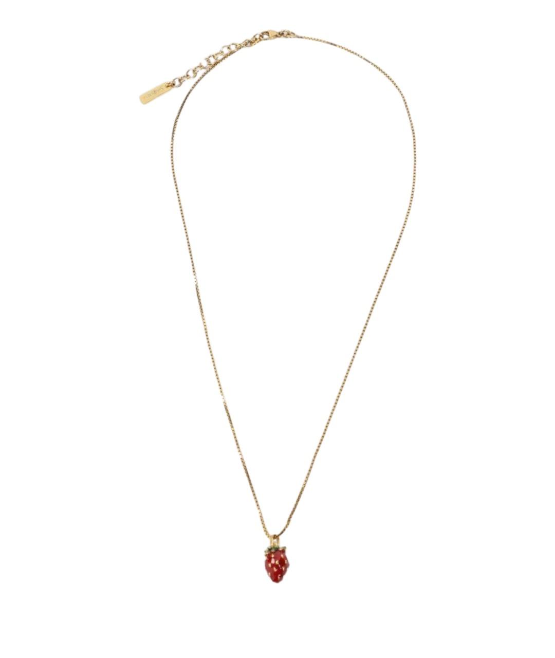 SAINT LAURENT Красная металлическая подвеска, фото 1