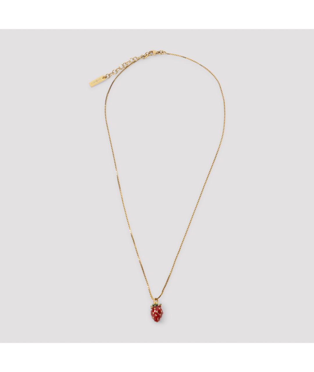 SAINT LAURENT Красная металлическая подвеска, фото 4