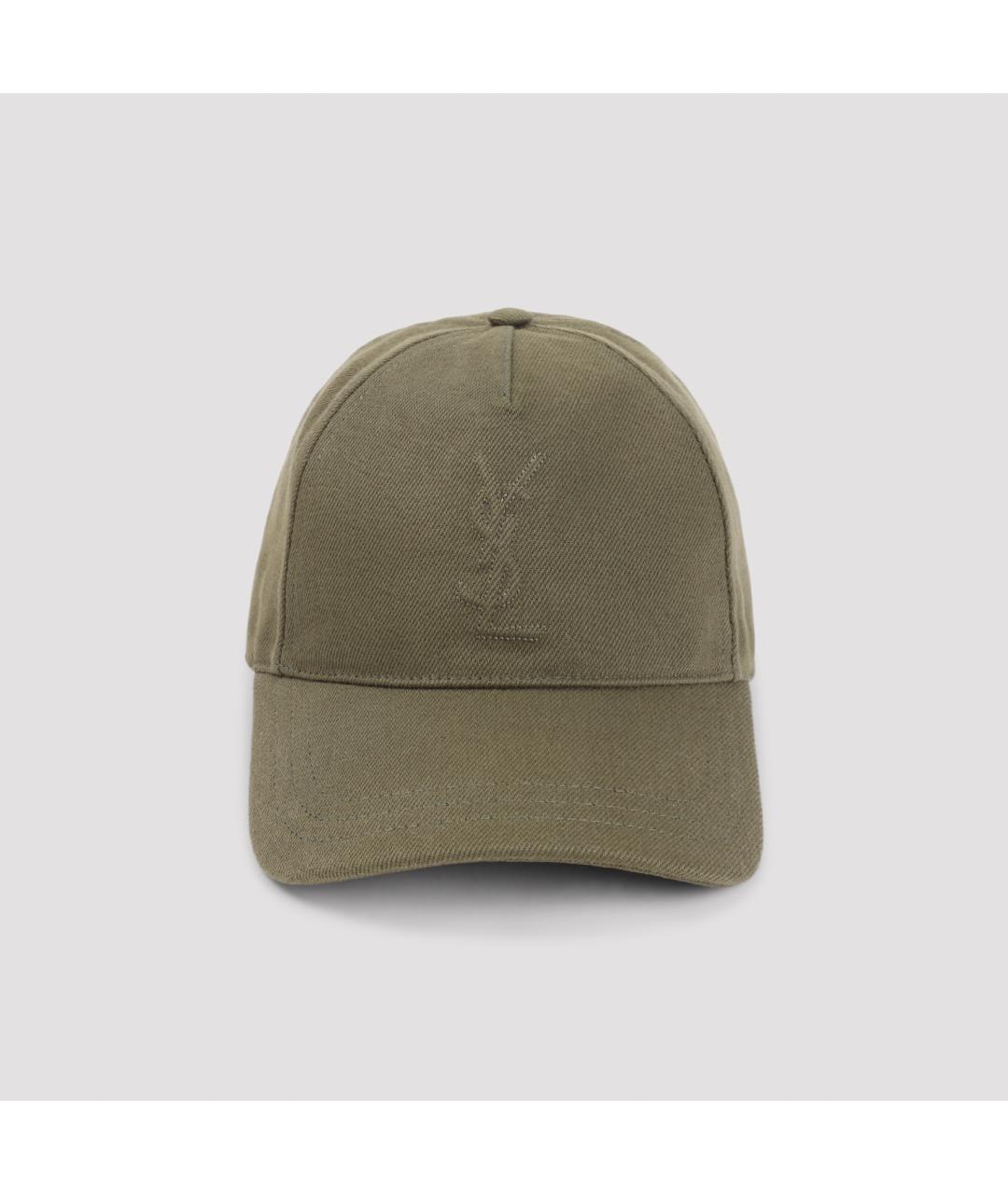 SAINT LAURENT Хаки хлопковая кепка/бейсболка, фото 3