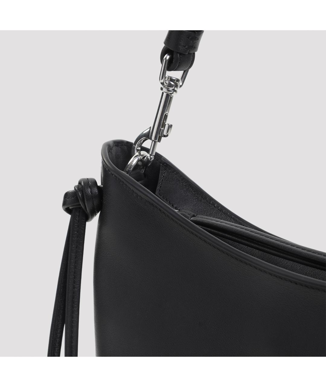 PHOEBE PHILO Черная кожаная сумка через плечо, фото 5