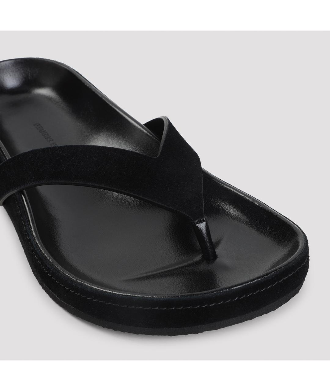 PHOEBE PHILO Черные замшевые шлепанцы, фото 6