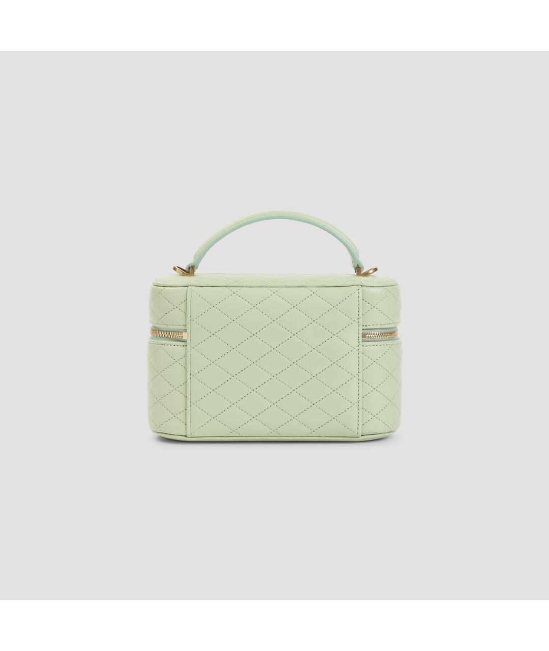 SAINT LAURENT Зеленая кожаная сумка через плечо, фото 4